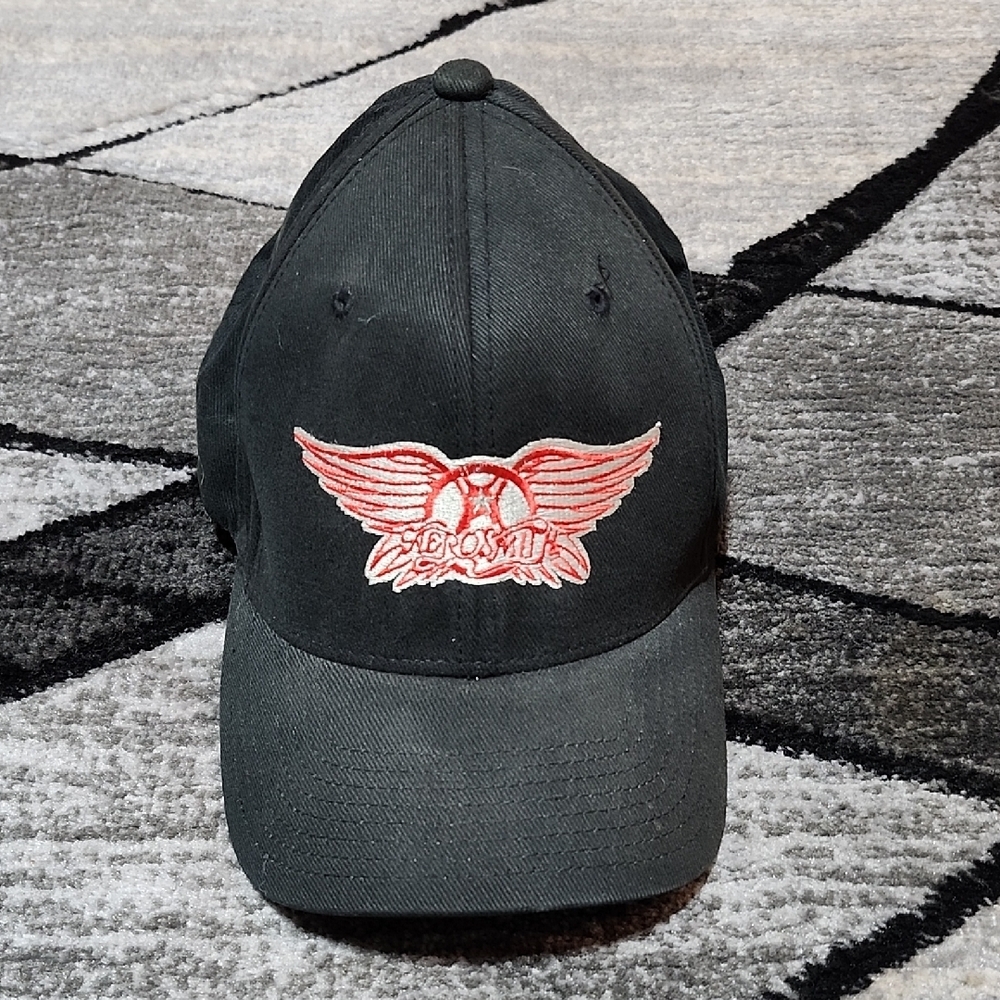 VINTAGE AEROSMITH EMBROIDERED FLEXFIT CAP HAT S/M